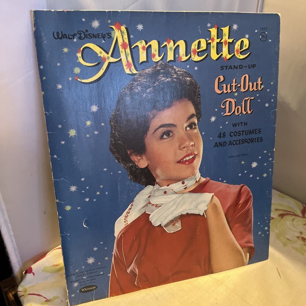 Vintage Walt Disney's Annette Cut Out Doll 1960